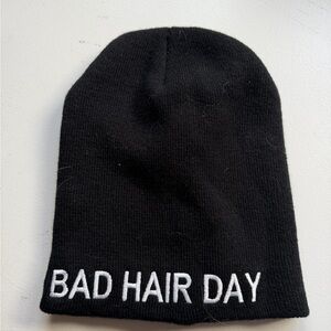 Black 'Bad Hair Day' Beanie